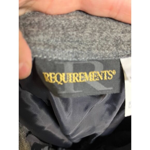 Vintage Wool Pant Straight Leg 16 Gray Retro Preppy Old Money Neutral Classic - Picture 2 of 13